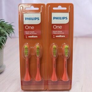 2x Philips One Sonicare Replacement Brush Heads BH1022/01 Miami Coral - 4 Heads